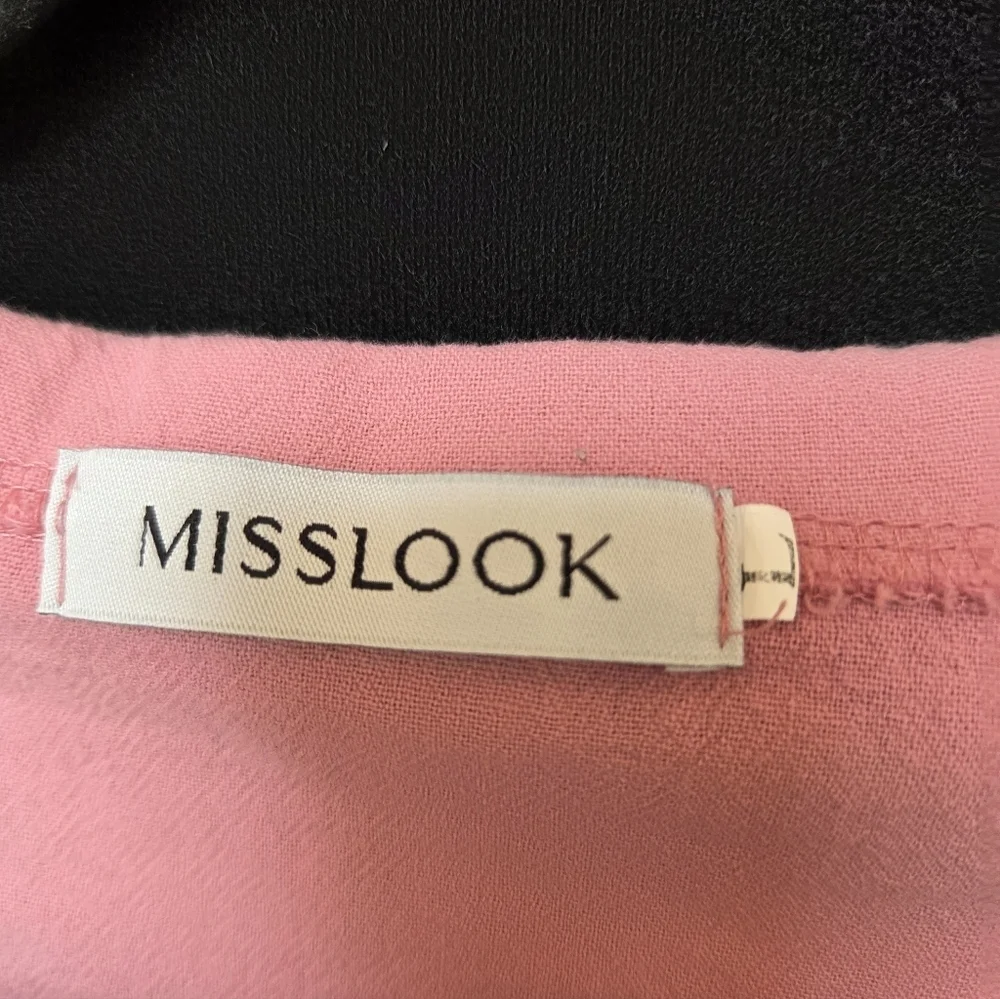 Misslook Pink Women's Top Large Peter Pan Collar - Picture 3 of 7
